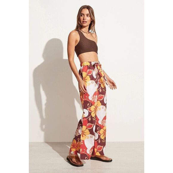 Faithfull the Brand Celvia Pant Ulani Floral Print Wide Leg Pull on S NWT Sale - Picture 9 of 16